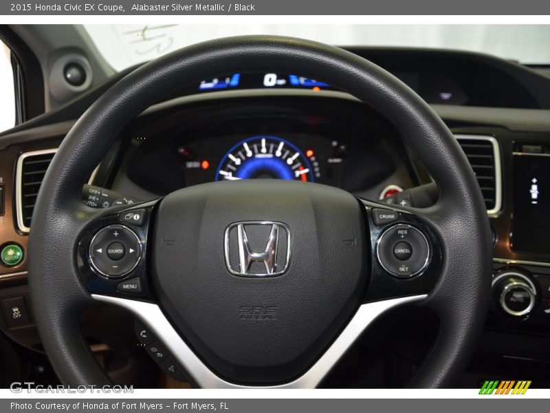 Alabaster Silver Metallic / Black 2015 Honda Civic EX Coupe