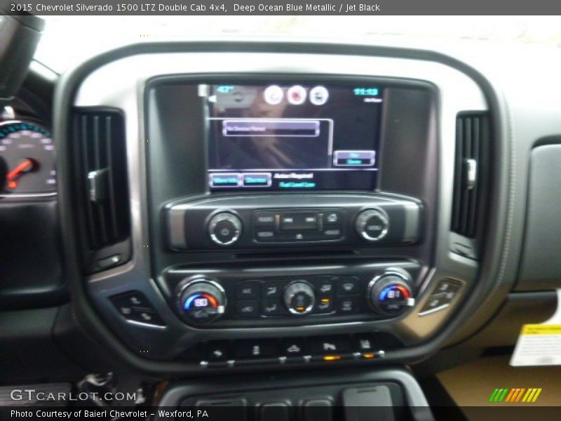 Deep Ocean Blue Metallic / Jet Black 2015 Chevrolet Silverado 1500 LTZ Double Cab 4x4