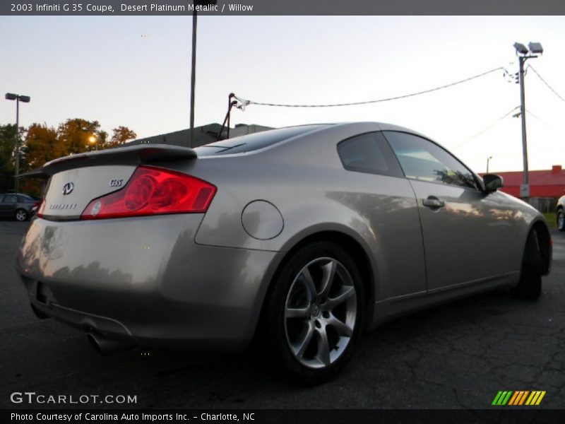 Desert Platinum Metallic / Willow 2003 Infiniti G 35 Coupe