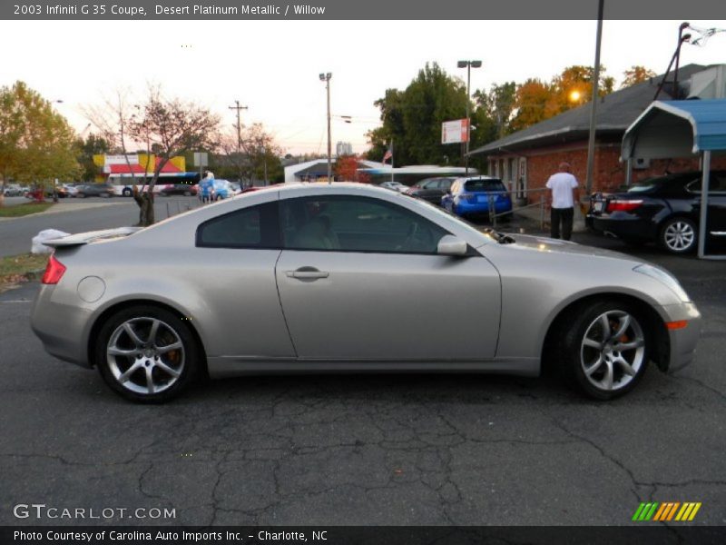 Desert Platinum Metallic / Willow 2003 Infiniti G 35 Coupe