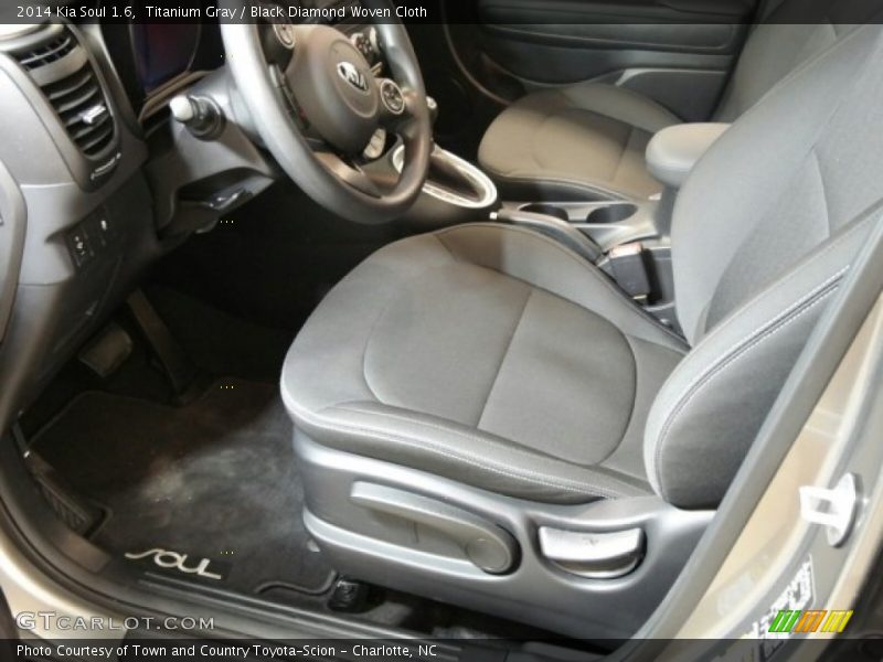 Titanium Gray / Black Diamond Woven Cloth 2014 Kia Soul 1.6
