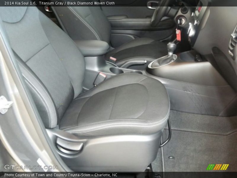 Titanium Gray / Black Diamond Woven Cloth 2014 Kia Soul 1.6