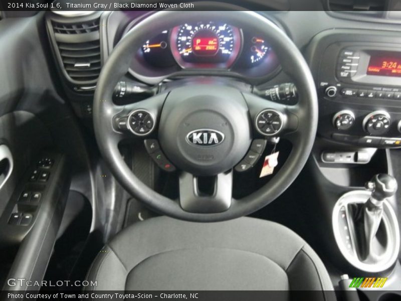 Titanium Gray / Black Diamond Woven Cloth 2014 Kia Soul 1.6