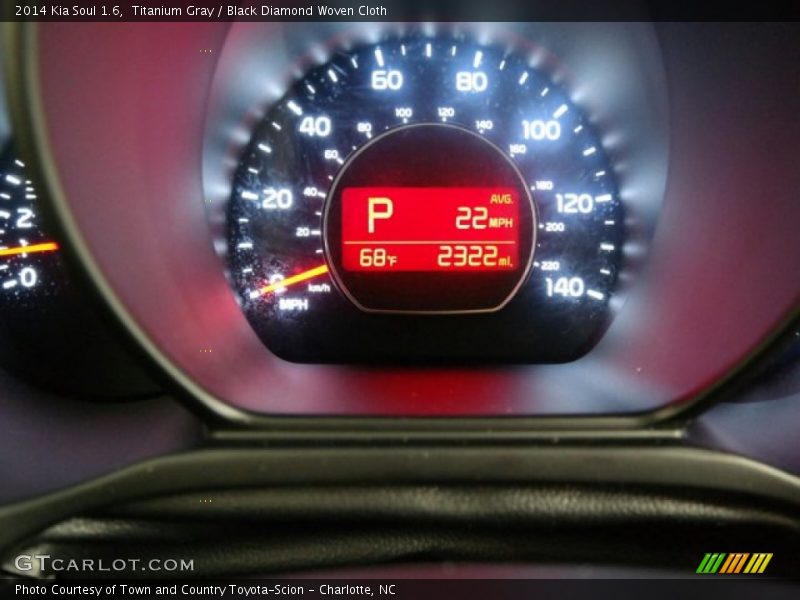 Titanium Gray / Black Diamond Woven Cloth 2014 Kia Soul 1.6