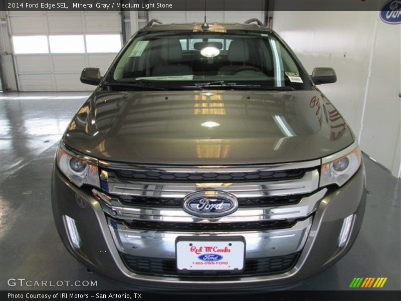 Mineral Gray / Medium Light Stone 2014 Ford Edge SEL