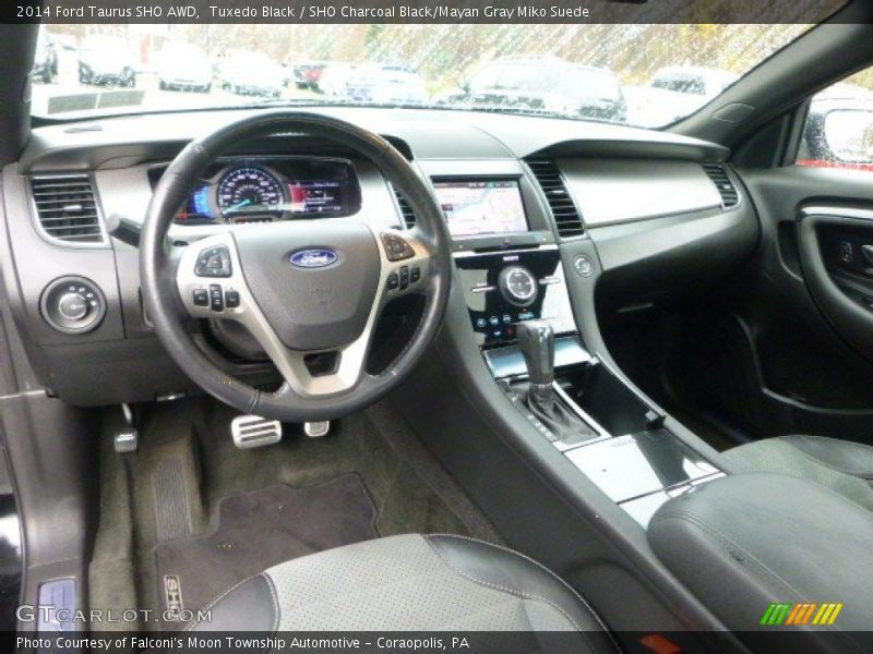 Tuxedo Black / SHO Charcoal Black/Mayan Gray Miko Suede 2014 Ford Taurus SHO AWD