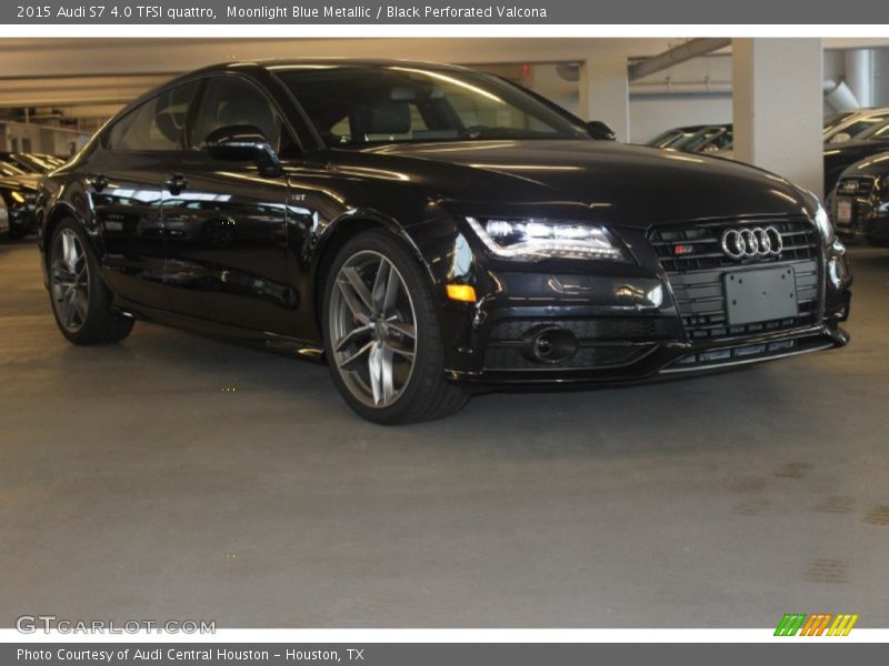 Moonlight Blue Metallic / Black Perforated Valcona 2015 Audi S7 4.0 TFSI quattro