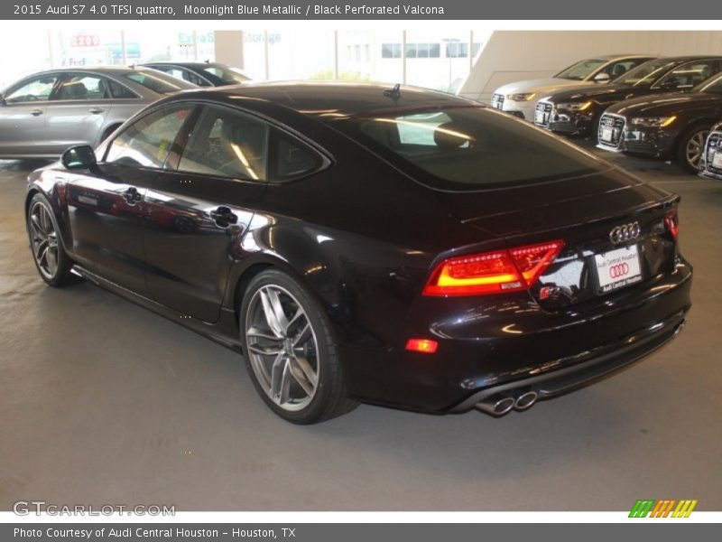Moonlight Blue Metallic / Black Perforated Valcona 2015 Audi S7 4.0 TFSI quattro