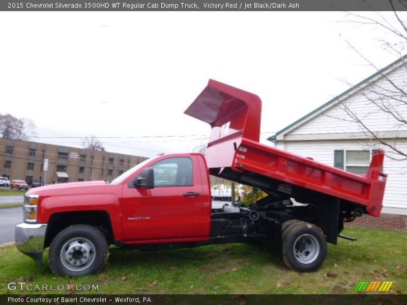 Victory Red / Jet Black/Dark Ash 2015 Chevrolet Silverado 3500HD WT Regular Cab Dump Truck