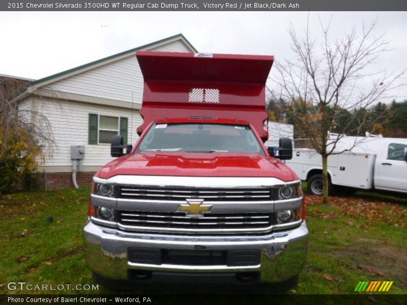 Victory Red / Jet Black/Dark Ash 2015 Chevrolet Silverado 3500HD WT Regular Cab Dump Truck