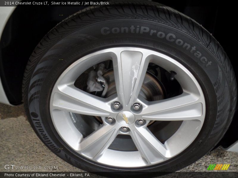 Silver Ice Metallic / Jet Black/Brick 2014 Chevrolet Cruze LT