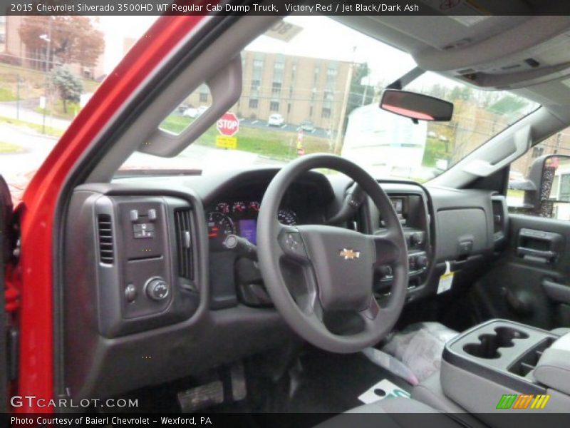 Victory Red / Jet Black/Dark Ash 2015 Chevrolet Silverado 3500HD WT Regular Cab Dump Truck