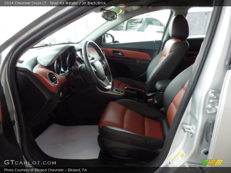 Silver Ice Metallic / Jet Black/Brick 2014 Chevrolet Cruze LT