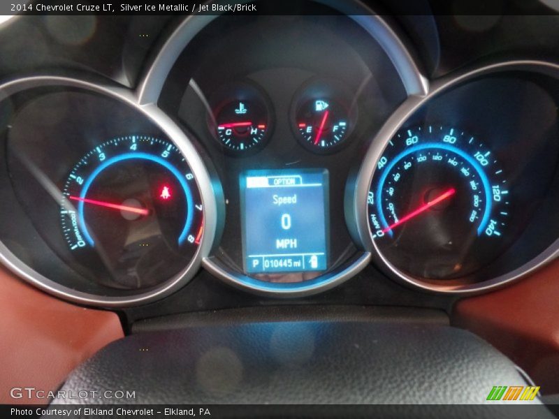 Silver Ice Metallic / Jet Black/Brick 2014 Chevrolet Cruze LT