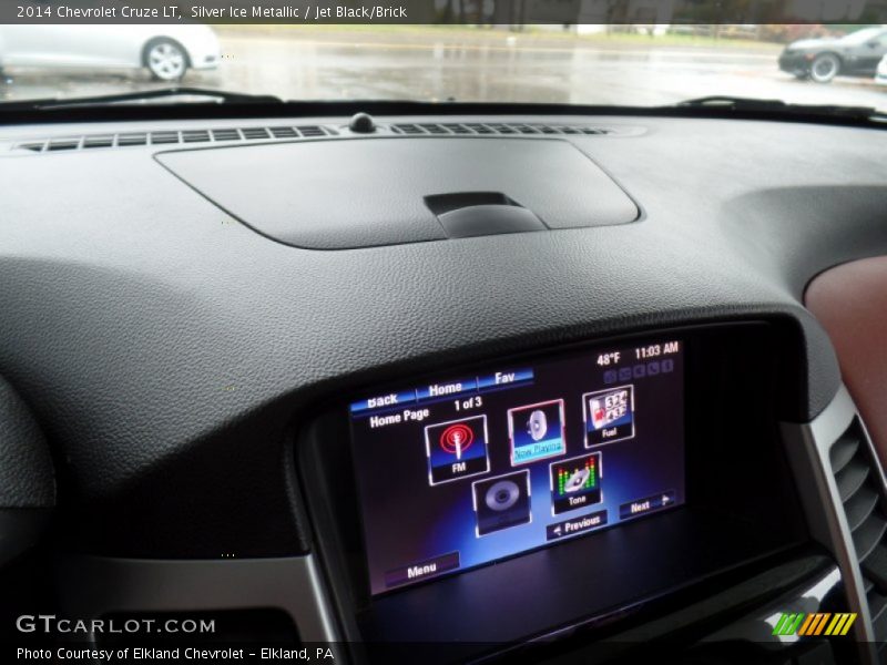 Silver Ice Metallic / Jet Black/Brick 2014 Chevrolet Cruze LT