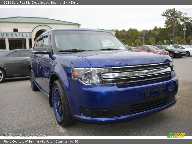 Deep Impact Blue Metallic / Dune 2013 Ford Flex SE