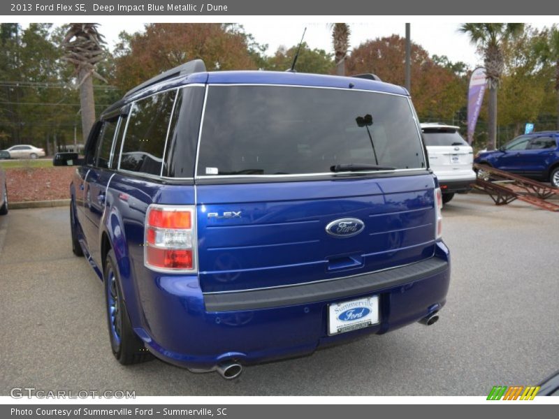 Deep Impact Blue Metallic / Dune 2013 Ford Flex SE