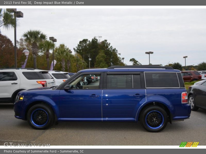 Deep Impact Blue Metallic / Dune 2013 Ford Flex SE
