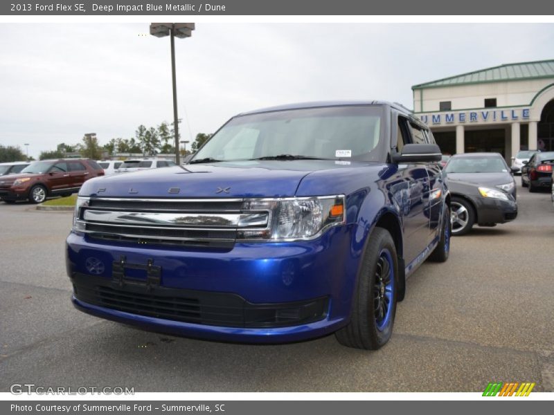 Deep Impact Blue Metallic / Dune 2013 Ford Flex SE