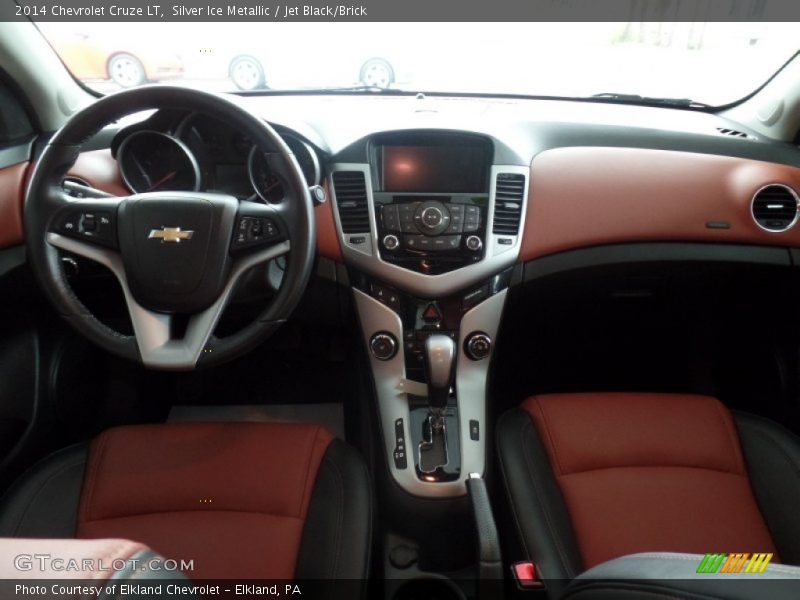 Silver Ice Metallic / Jet Black/Brick 2014 Chevrolet Cruze LT