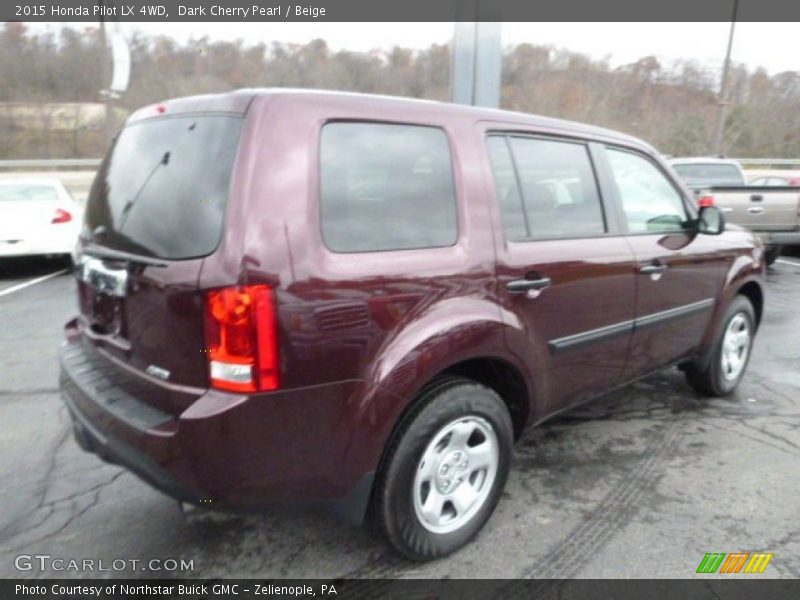 Dark Cherry Pearl / Beige 2015 Honda Pilot LX 4WD