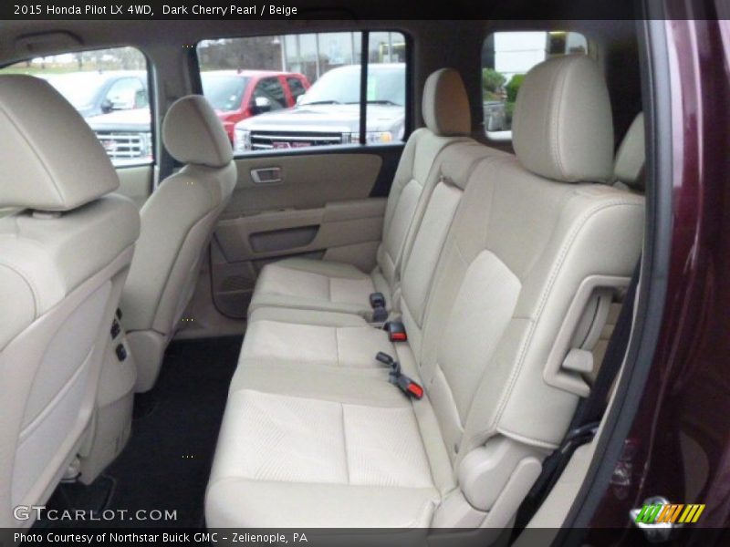 Dark Cherry Pearl / Beige 2015 Honda Pilot LX 4WD