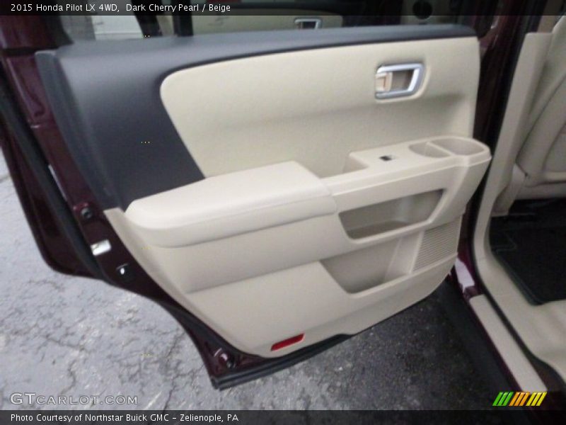 Dark Cherry Pearl / Beige 2015 Honda Pilot LX 4WD