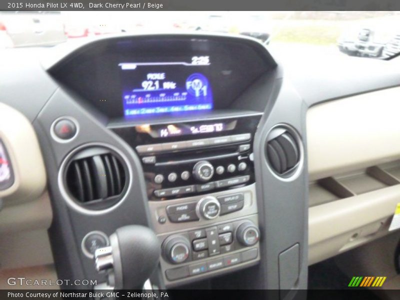 Dark Cherry Pearl / Beige 2015 Honda Pilot LX 4WD