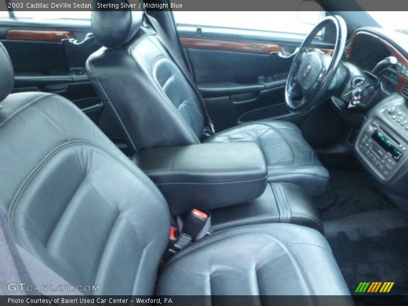 Sterling Silver / Midnight Blue 2003 Cadillac DeVille Sedan