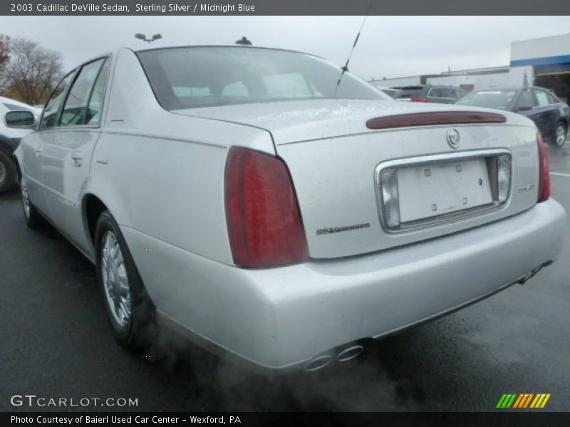 Sterling Silver / Midnight Blue 2003 Cadillac DeVille Sedan