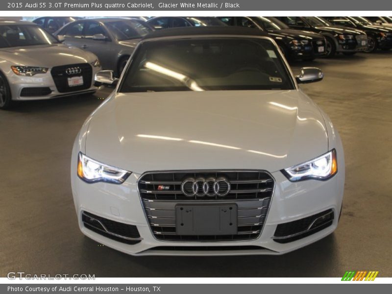 Glacier White Metallic / Black 2015 Audi S5 3.0T Premium Plus quattro Cabriolet