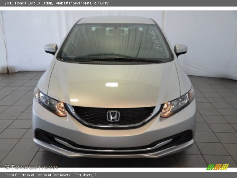 Alabaster Silver Metallic / Gray 2015 Honda Civic LX Sedan