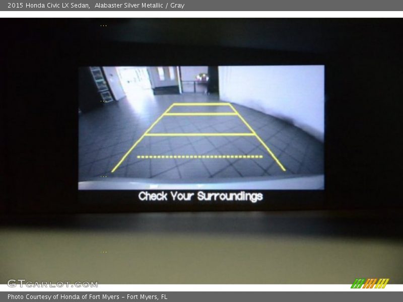 Alabaster Silver Metallic / Gray 2015 Honda Civic LX Sedan