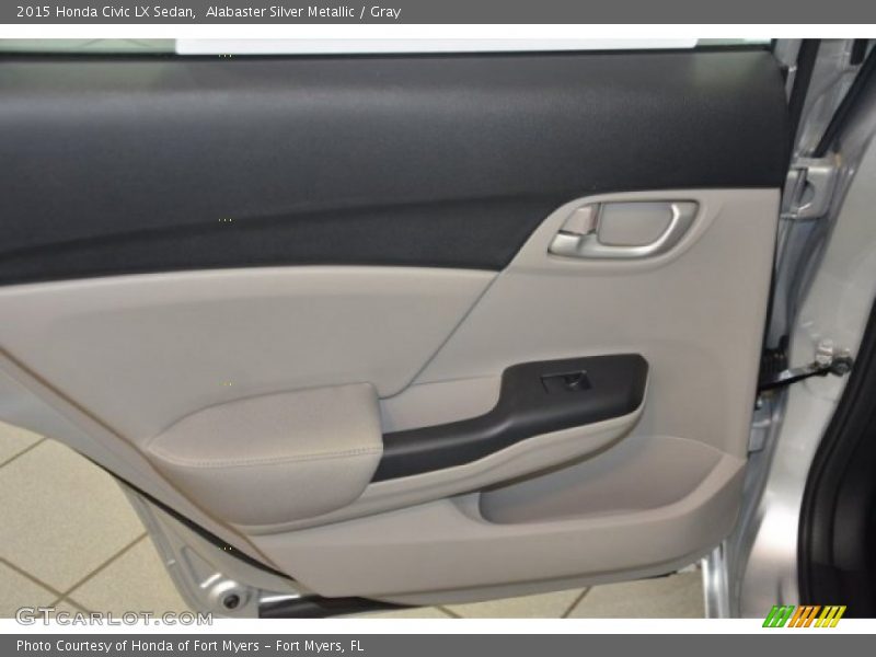 Alabaster Silver Metallic / Gray 2015 Honda Civic LX Sedan