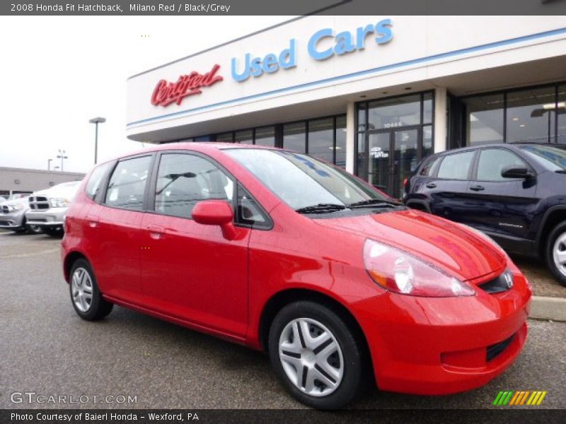 Milano Red / Black/Grey 2008 Honda Fit Hatchback