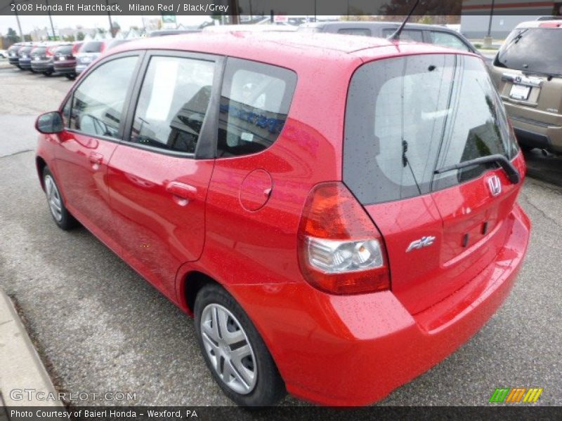 Milano Red / Black/Grey 2008 Honda Fit Hatchback