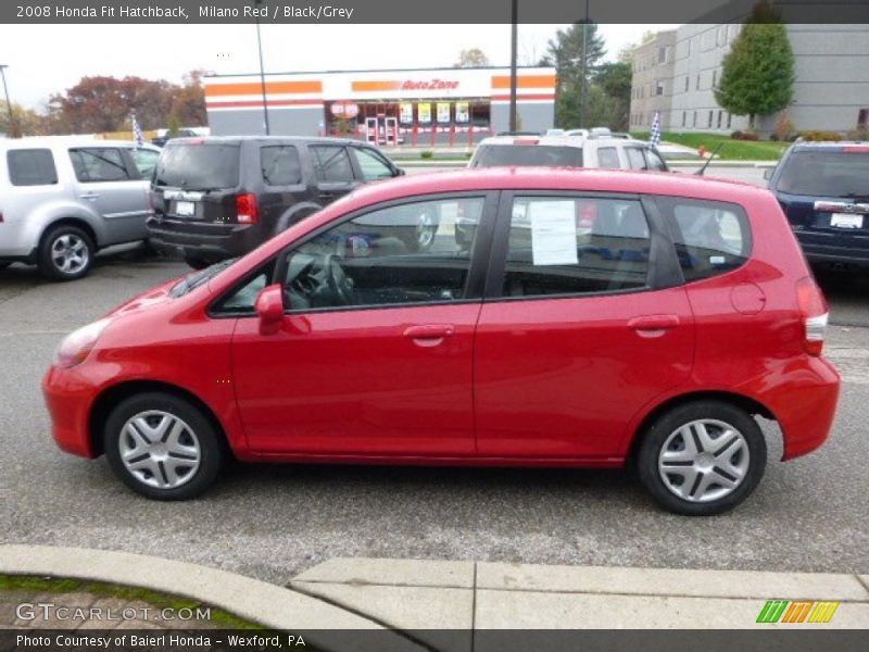 Milano Red / Black/Grey 2008 Honda Fit Hatchback