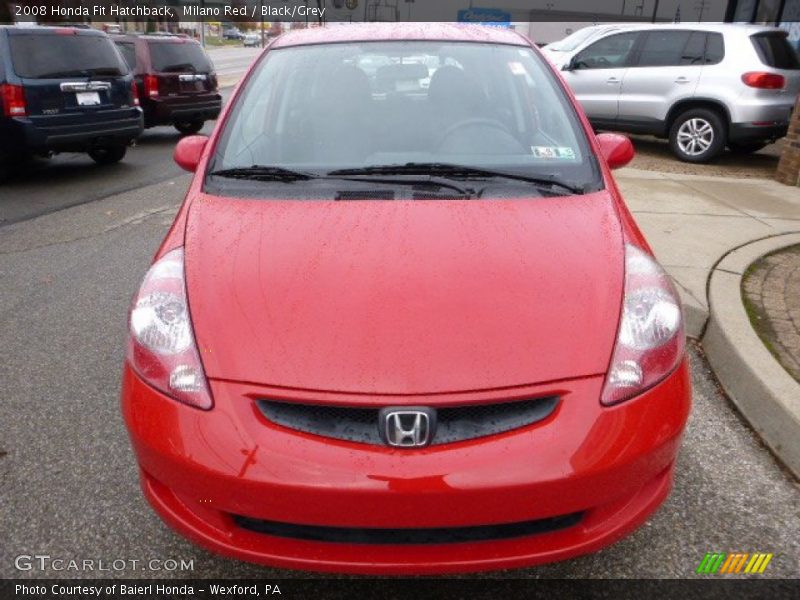 Milano Red / Black/Grey 2008 Honda Fit Hatchback
