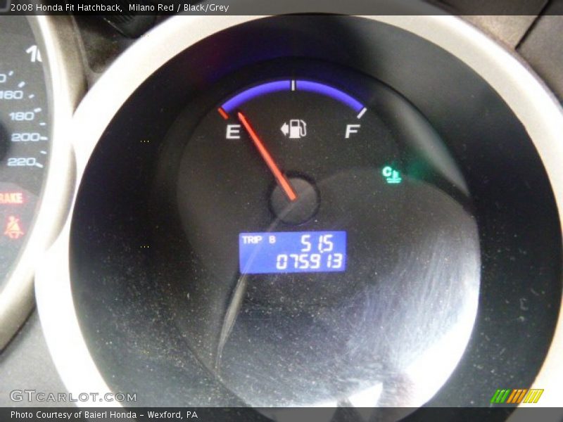 Milano Red / Black/Grey 2008 Honda Fit Hatchback