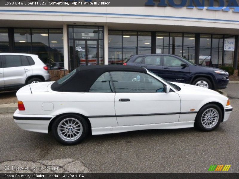 Alpine White III / Black 1998 BMW 3 Series 323i Convertible