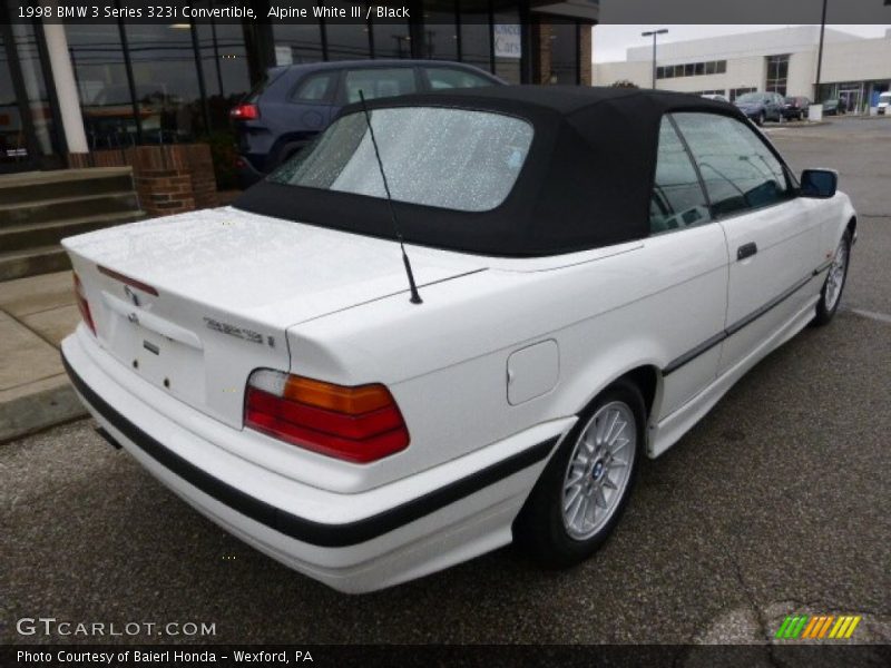 Alpine White III / Black 1998 BMW 3 Series 323i Convertible