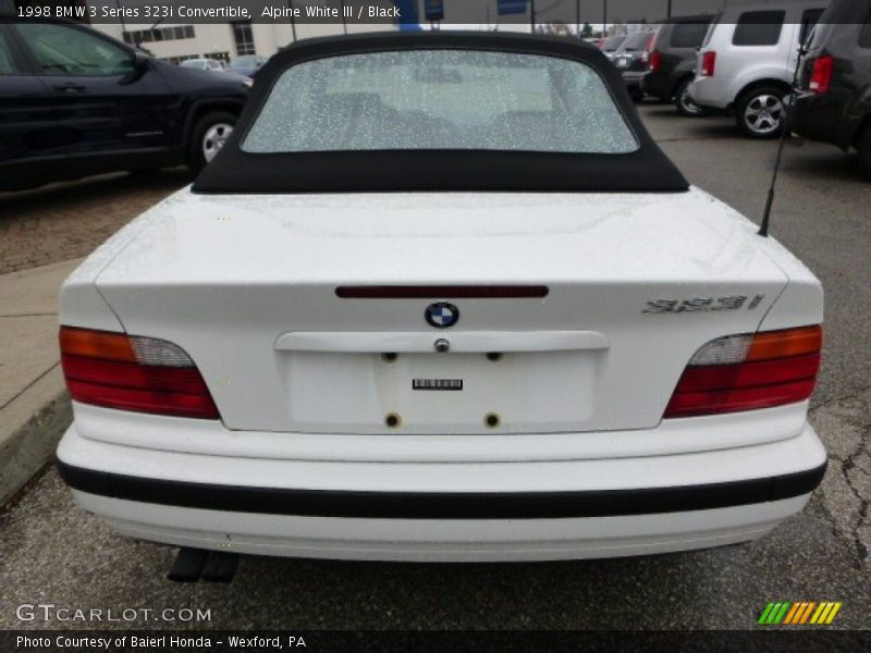 Alpine White III / Black 1998 BMW 3 Series 323i Convertible