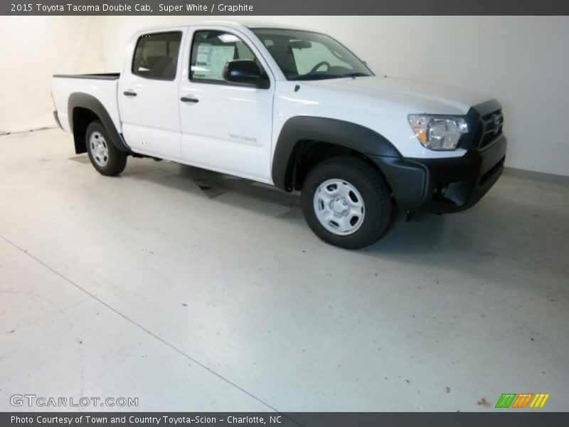 Super White / Graphite 2015 Toyota Tacoma Double Cab