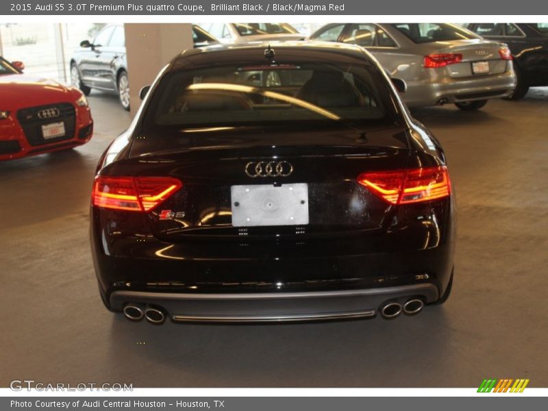 Brilliant Black / Black/Magma Red 2015 Audi S5 3.0T Premium Plus quattro Coupe