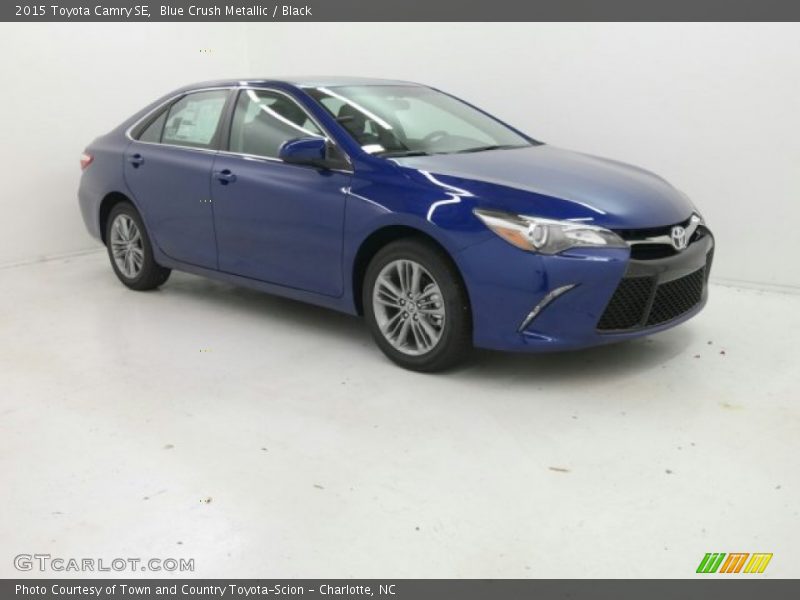 Blue Crush Metallic / Black 2015 Toyota Camry SE