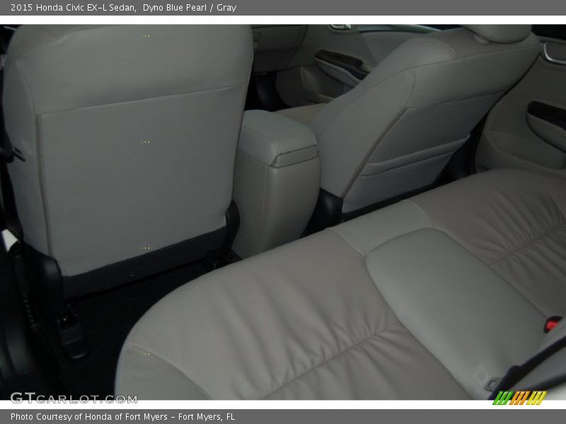 Dyno Blue Pearl / Gray 2015 Honda Civic EX-L Sedan