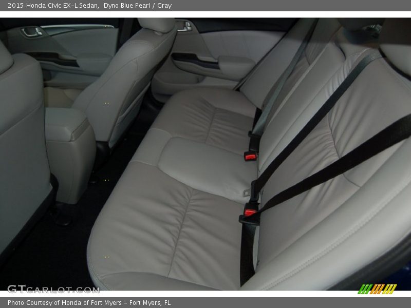 Dyno Blue Pearl / Gray 2015 Honda Civic EX-L Sedan
