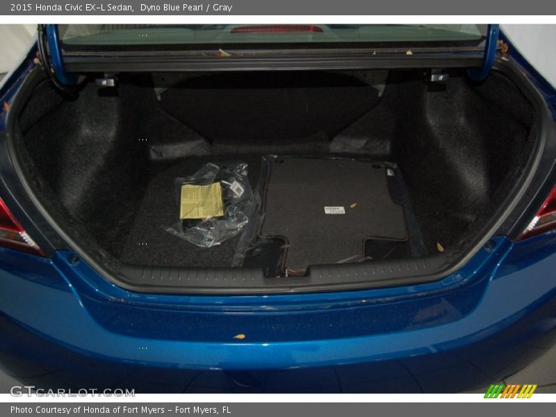 Dyno Blue Pearl / Gray 2015 Honda Civic EX-L Sedan