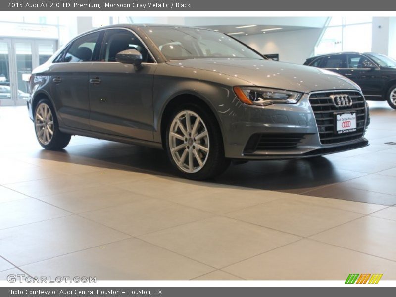 Monsoon Gray Metallic / Black 2015 Audi A3 2.0 TDI Premium