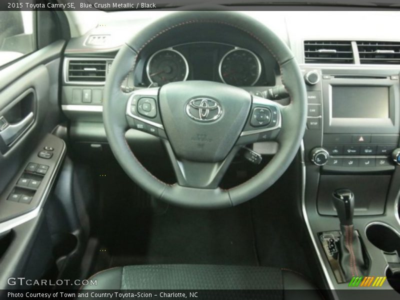 Blue Crush Metallic / Black 2015 Toyota Camry SE